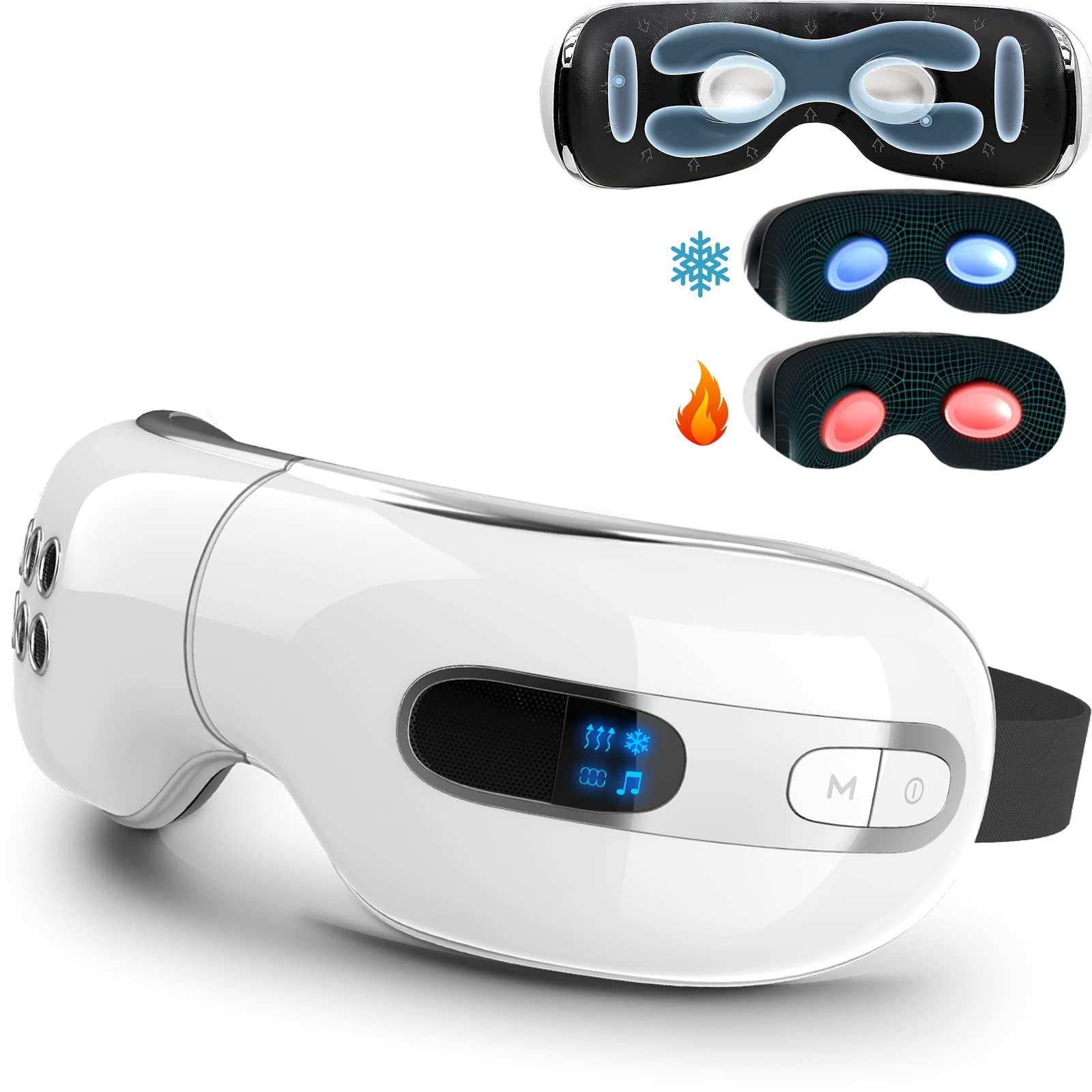 EYE MASSAGER アイマッサージャー Amazon.com: fmlave Eye Massager with Heat and Cooling for